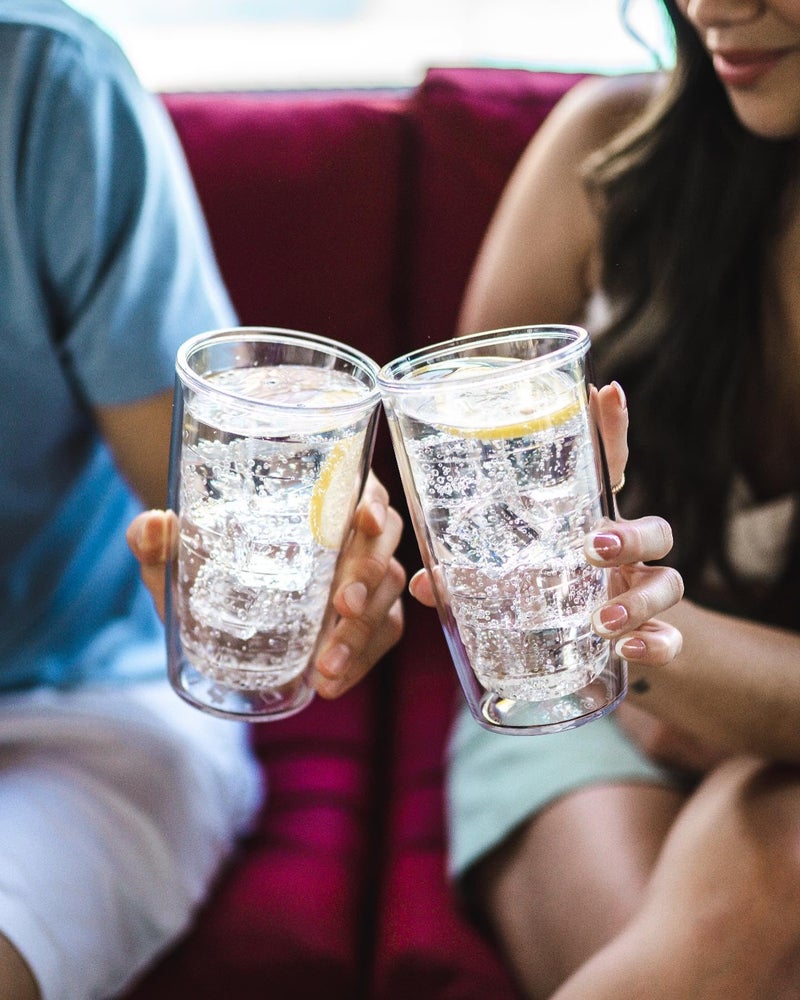 Tervis Clear & Colorful Tabletop Made in USA Double Walled Insulated Tumbler Travel Cup Keeps Drinks Cold & Hot, 16oz - 4pk, Quartz - Image 2